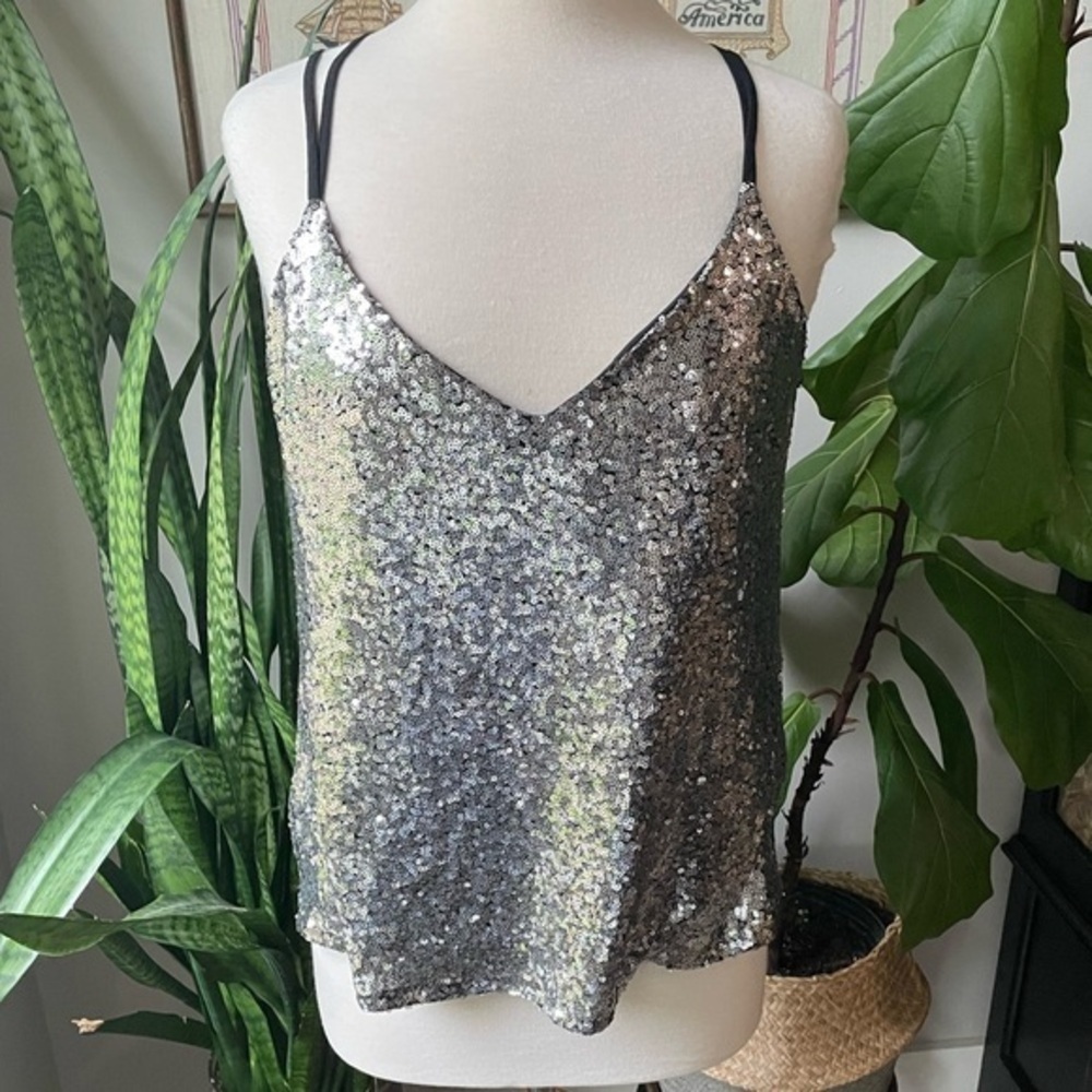 Sexy Sequin Tank Top - size M
